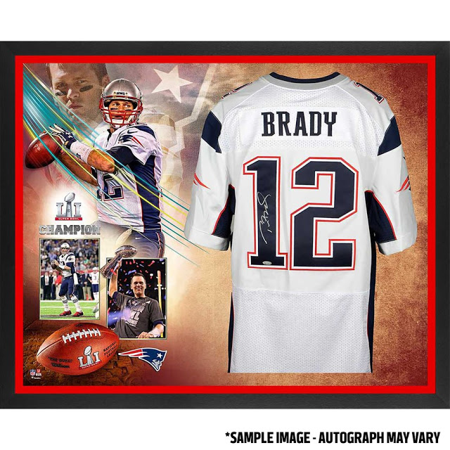 Tom Brady Autographed Nike Patriots Jersey Framed TRISTAR